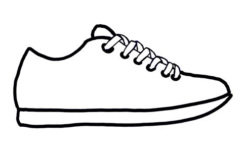 Clipart shoes printable. Free shoe outline download