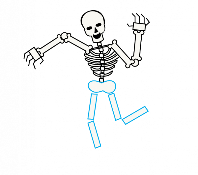 mouse clipart skeleton