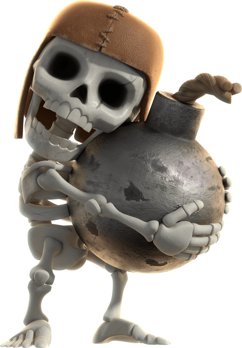 Clash of clans hot. Clipart skeleton balloon