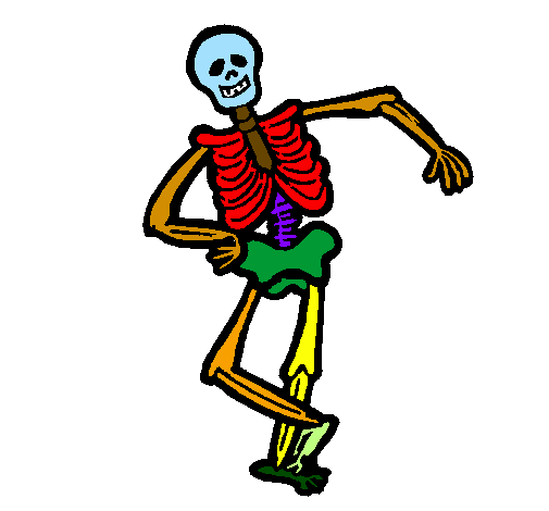 clipart skeleton colorful