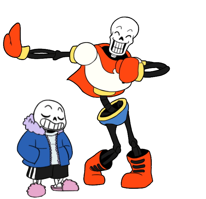 Dancing skelebros by whimsy. Clipart skeleton dab