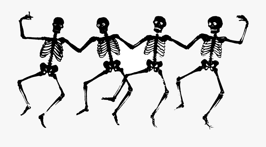 clipart skeleton dancer
