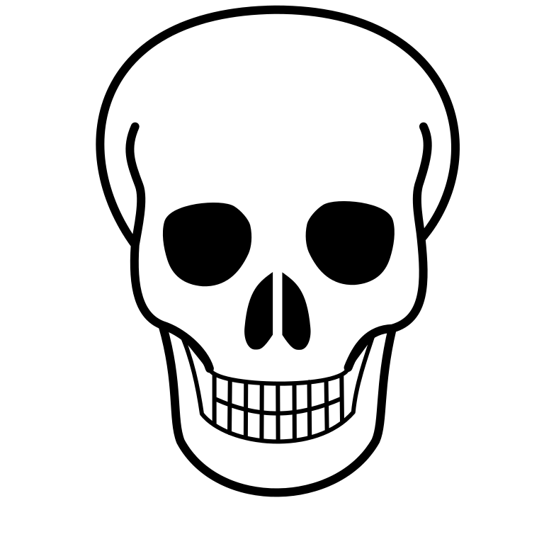 Clipart skeleton free printable. File skull icon svg