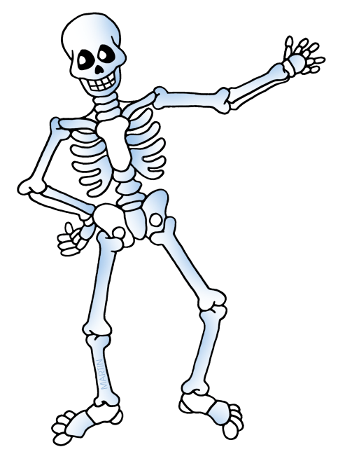 Clipart skeleton full body. Bones halloween and hair