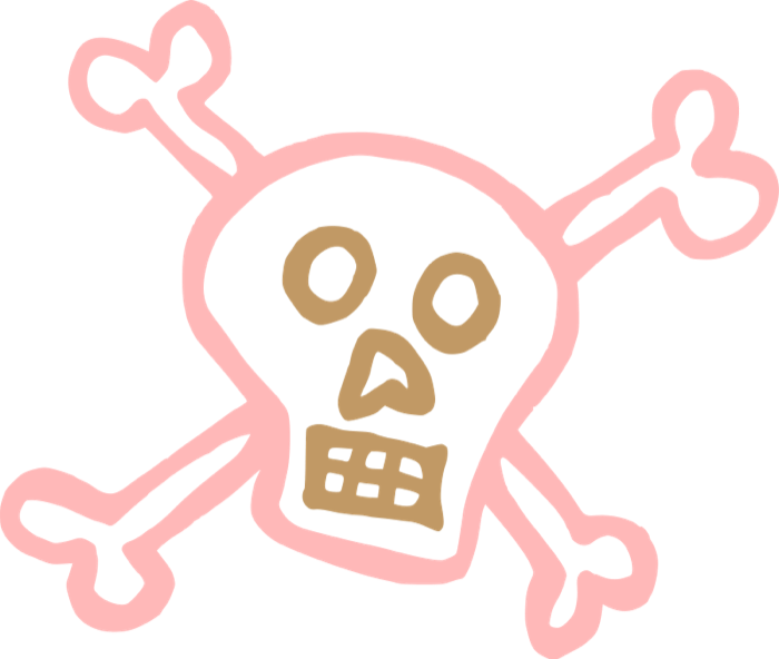 clipart skeleton girly skull