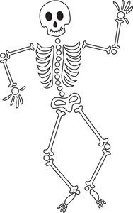 clipart skeleton happy