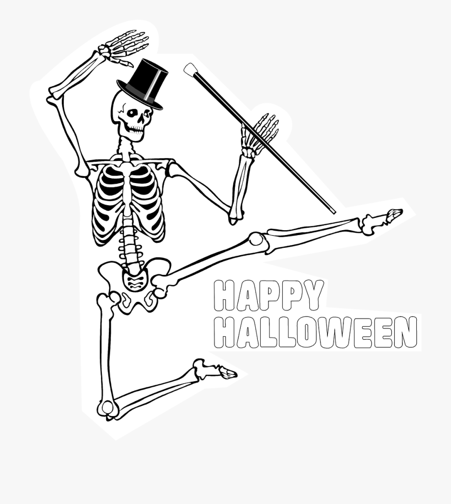 clipart skeleton happy