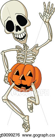 clipart skeleton orange