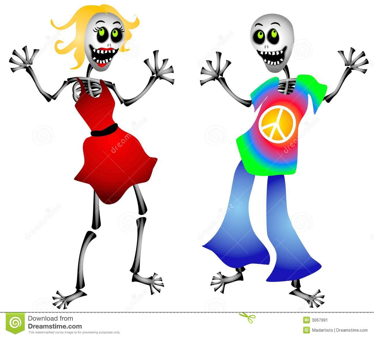 skeleton clipart party