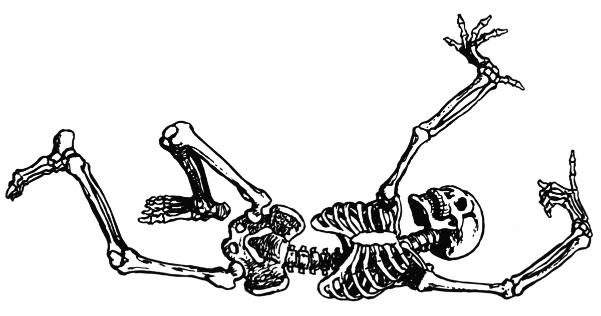 skeleton clipart party