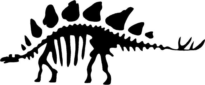 Outline free download best. Clipart skeleton stegosaurus