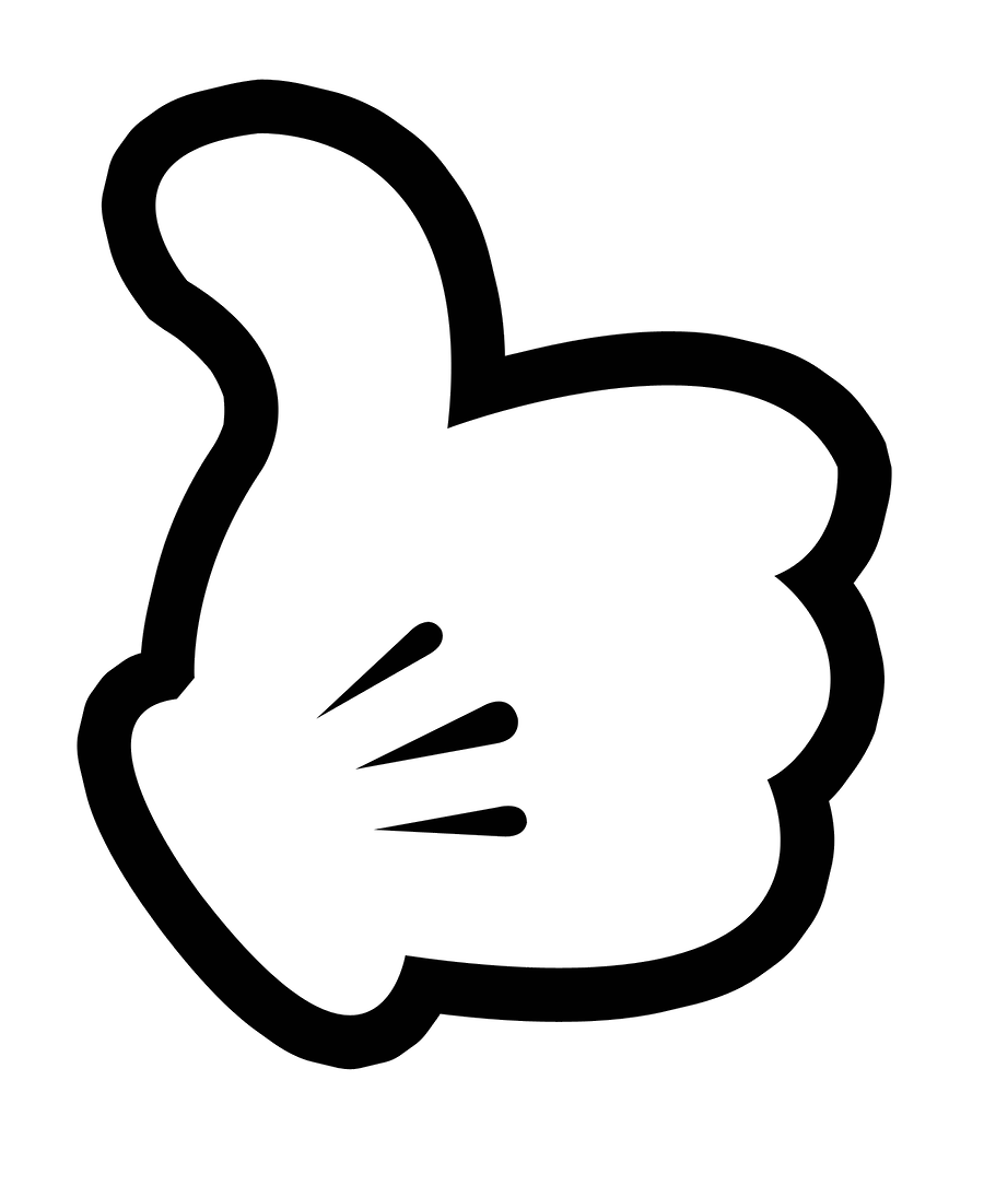  collection of mickey. Positive clipart thumbs down