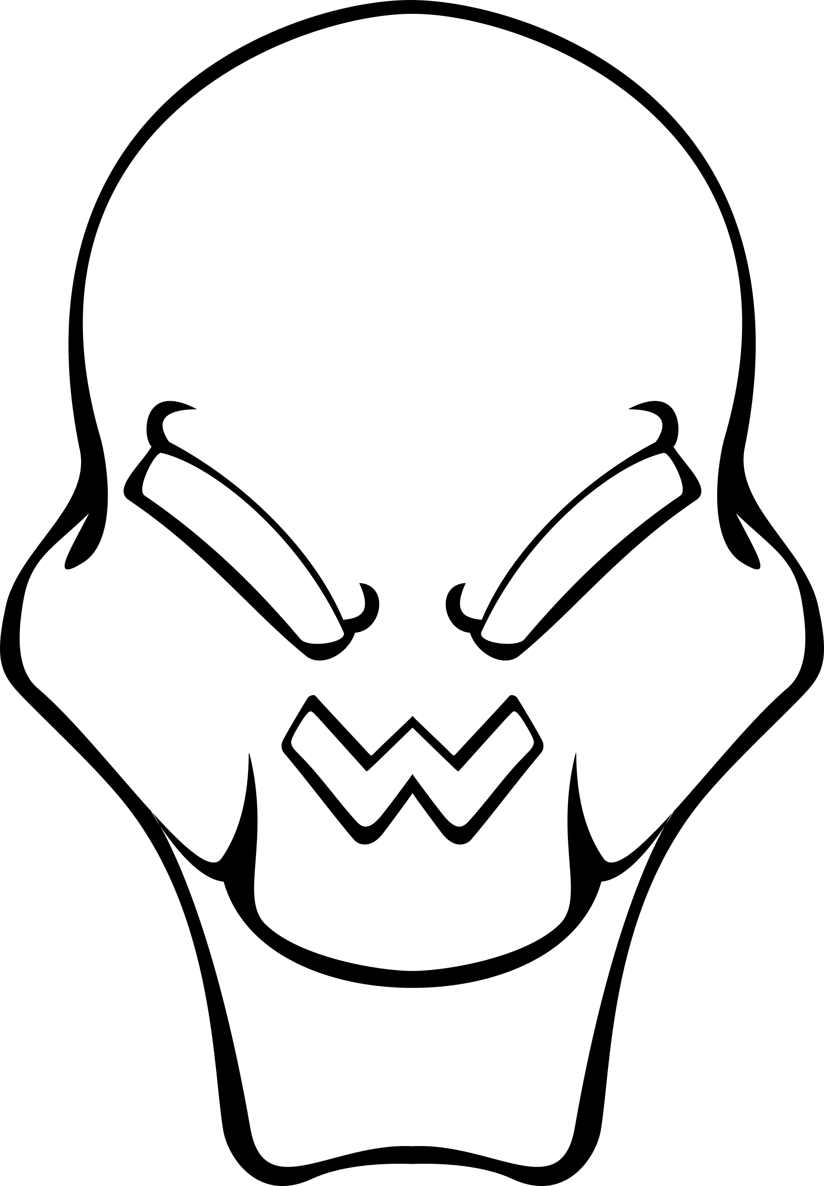 clipart skull alien