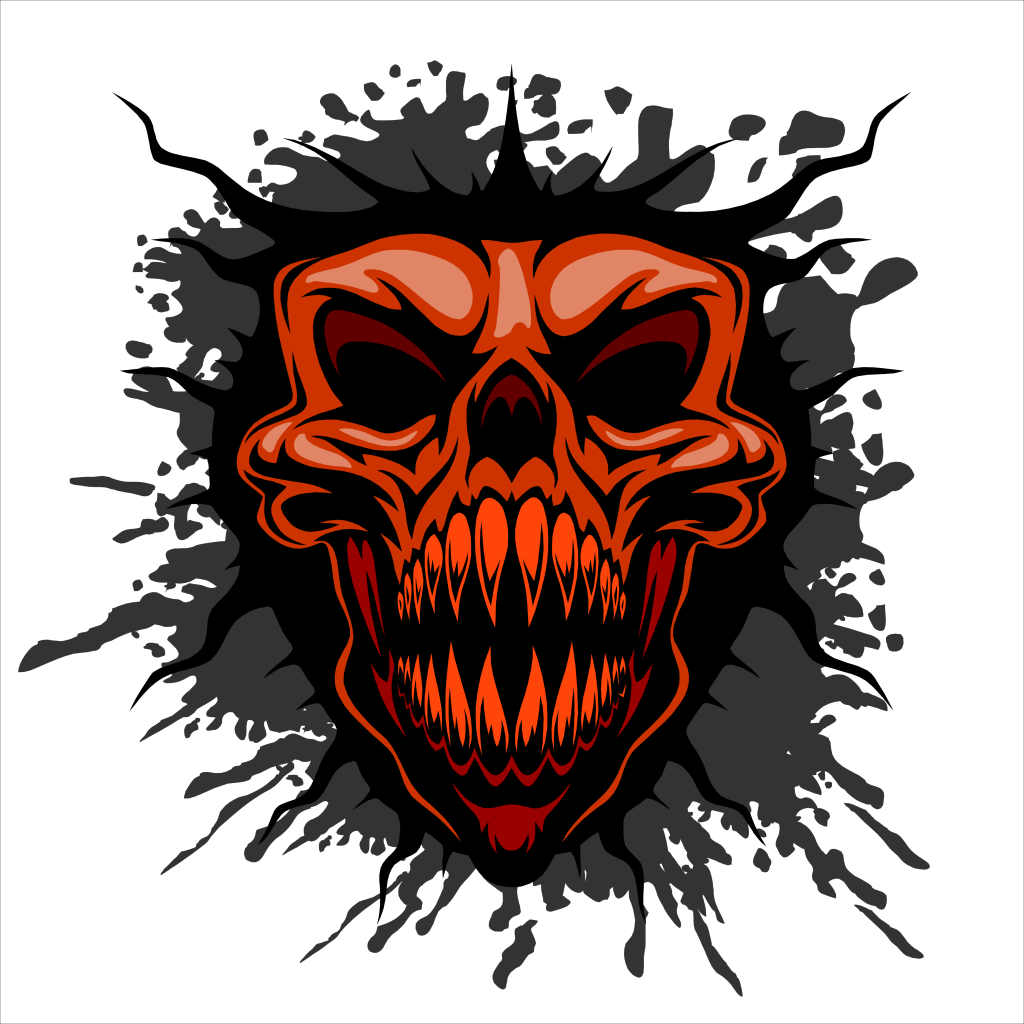 I see red tote. Clipart skull angry