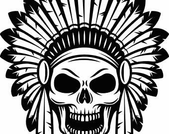 Etsy . Clipart skull aztec