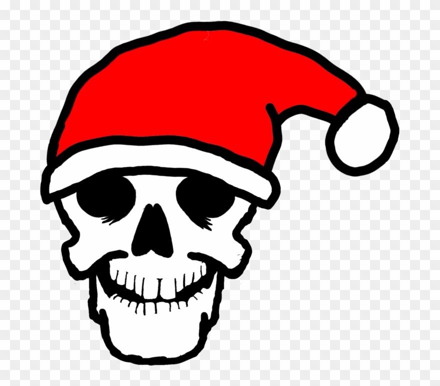 clipart skull christmas