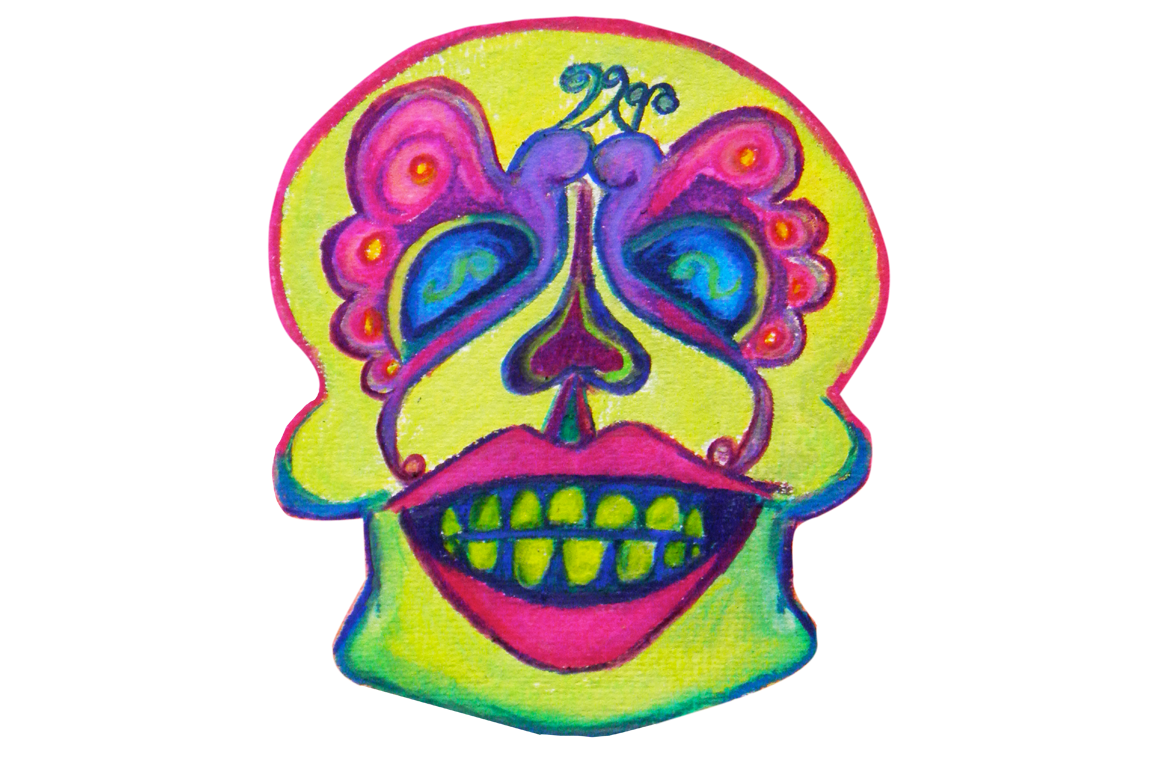 clipart skull day the dead