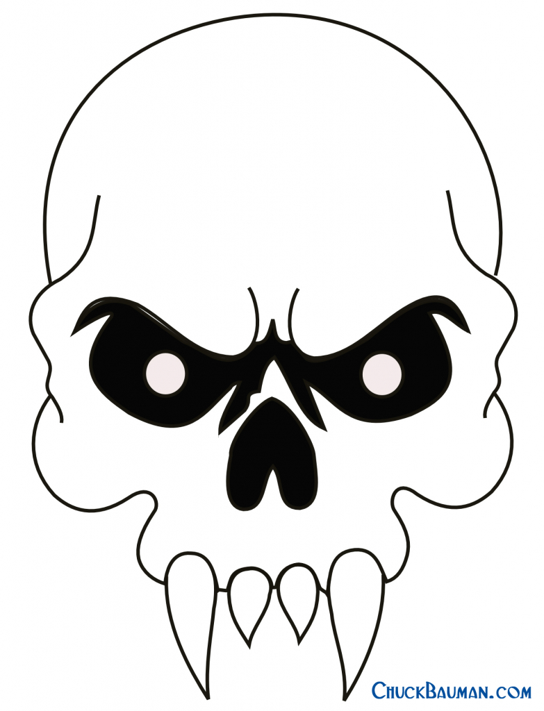 clipart skull easy