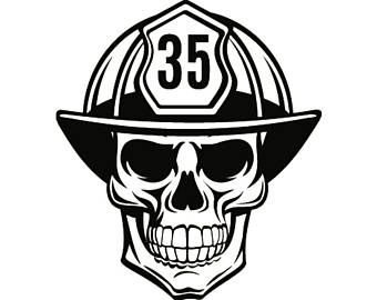 Pin by christopher mcdaniel. Firefighter clipart skull