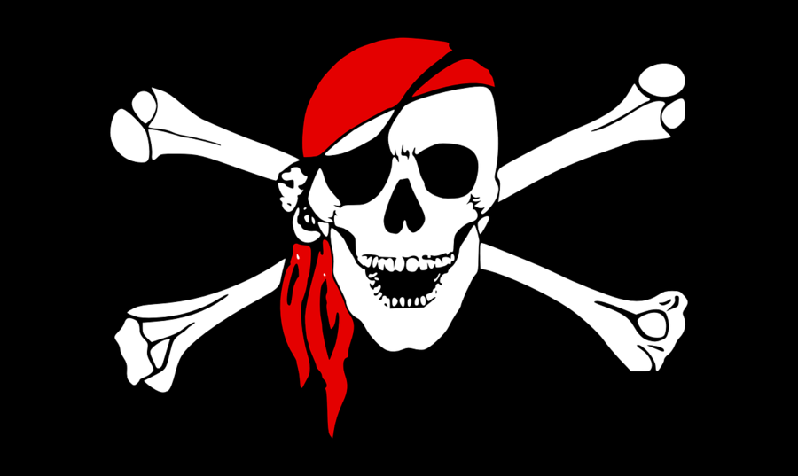 clipart skull flag