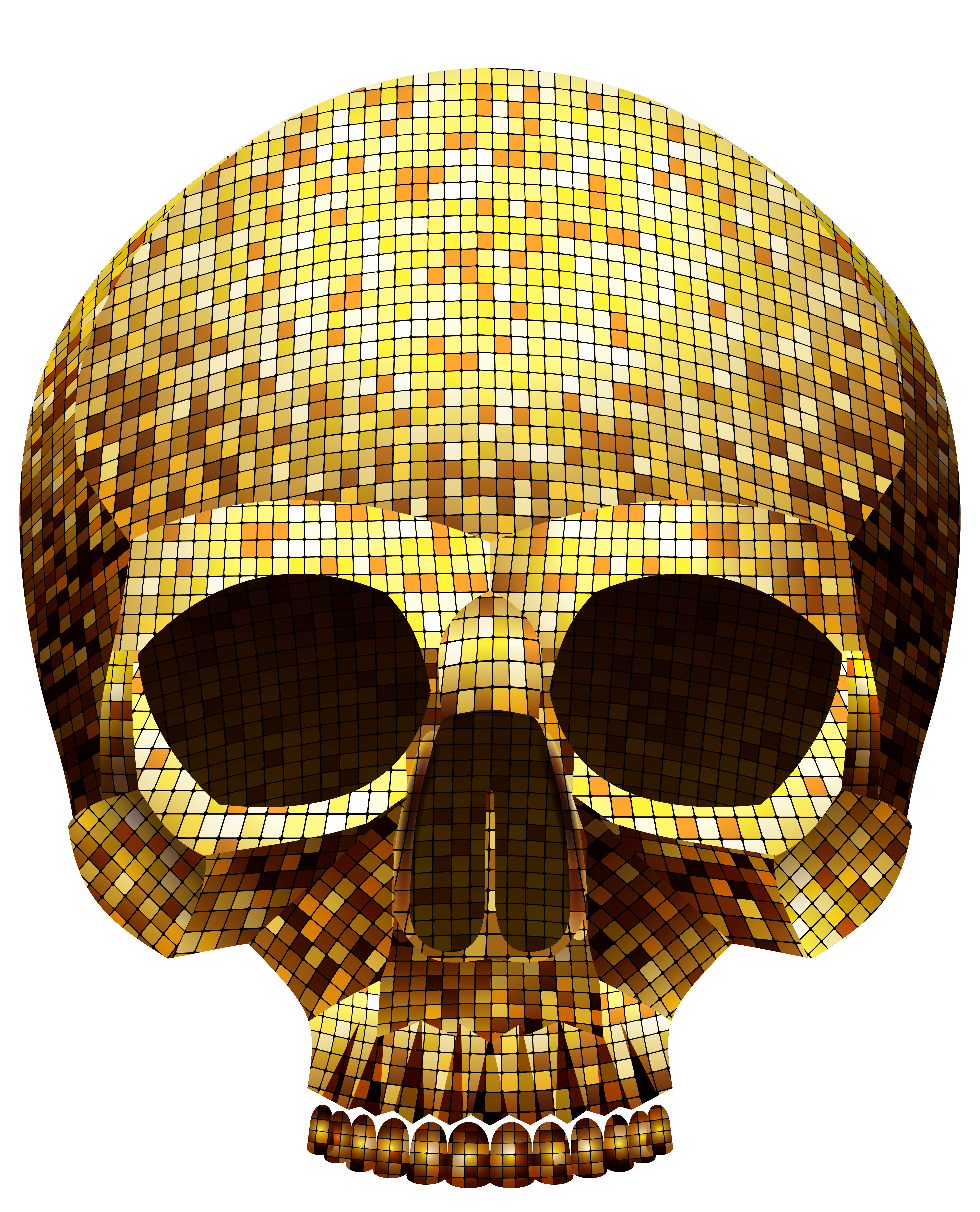 Golden png image gallery. Clipart skull frame