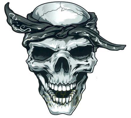 clipart skull gangsta