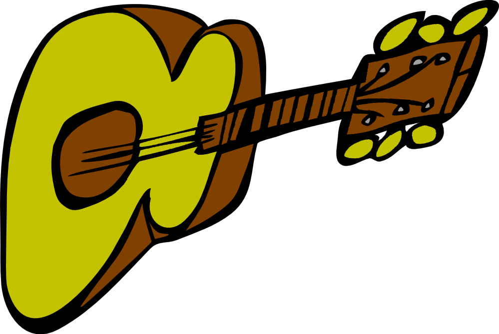 clipart skull guitar