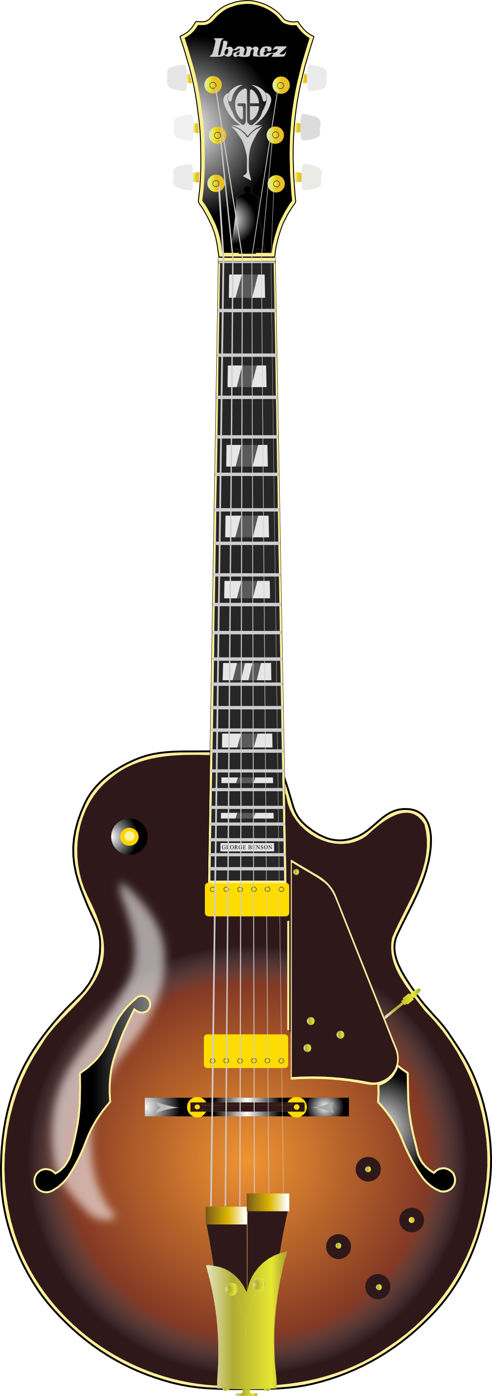 clipart skull guitar