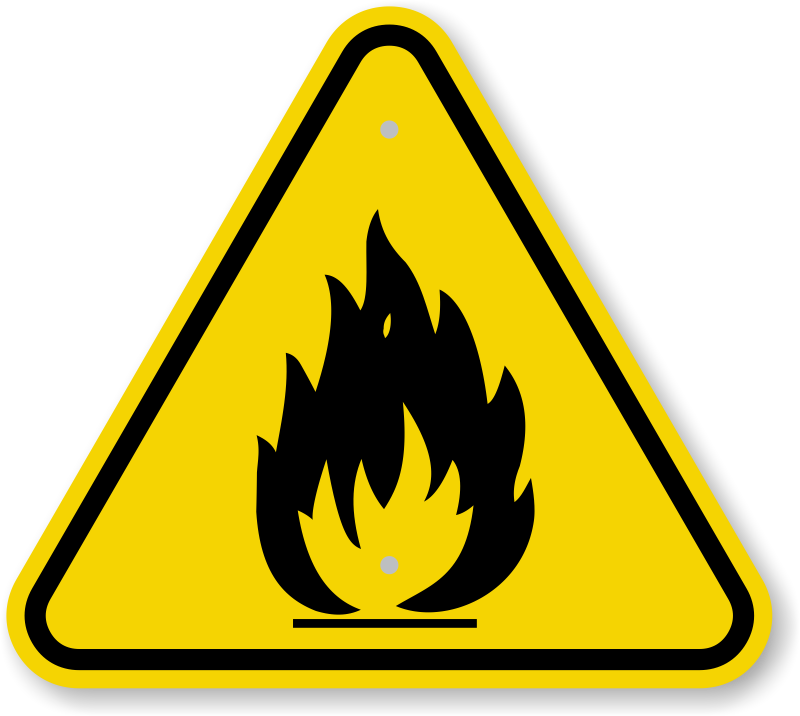 Clipart skull hazard. Iso fire warning symbol