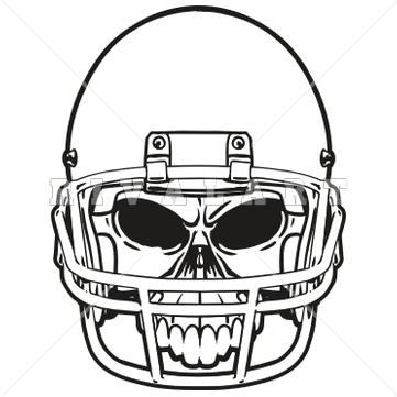 Clipart skull helmet. Sports image of black