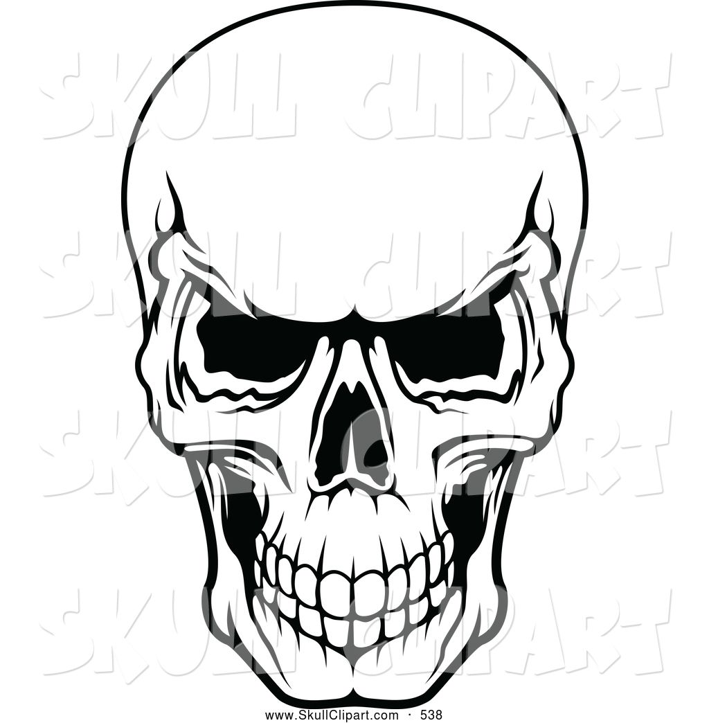 Clipart skull horror. Scary scull clip art