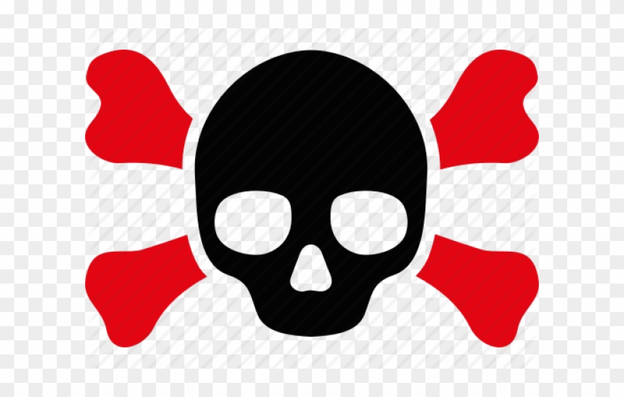 Dead crossbones and transparent. Clipart skull icon