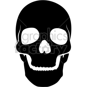 Front facing royalty free. Clipart skull jpeg