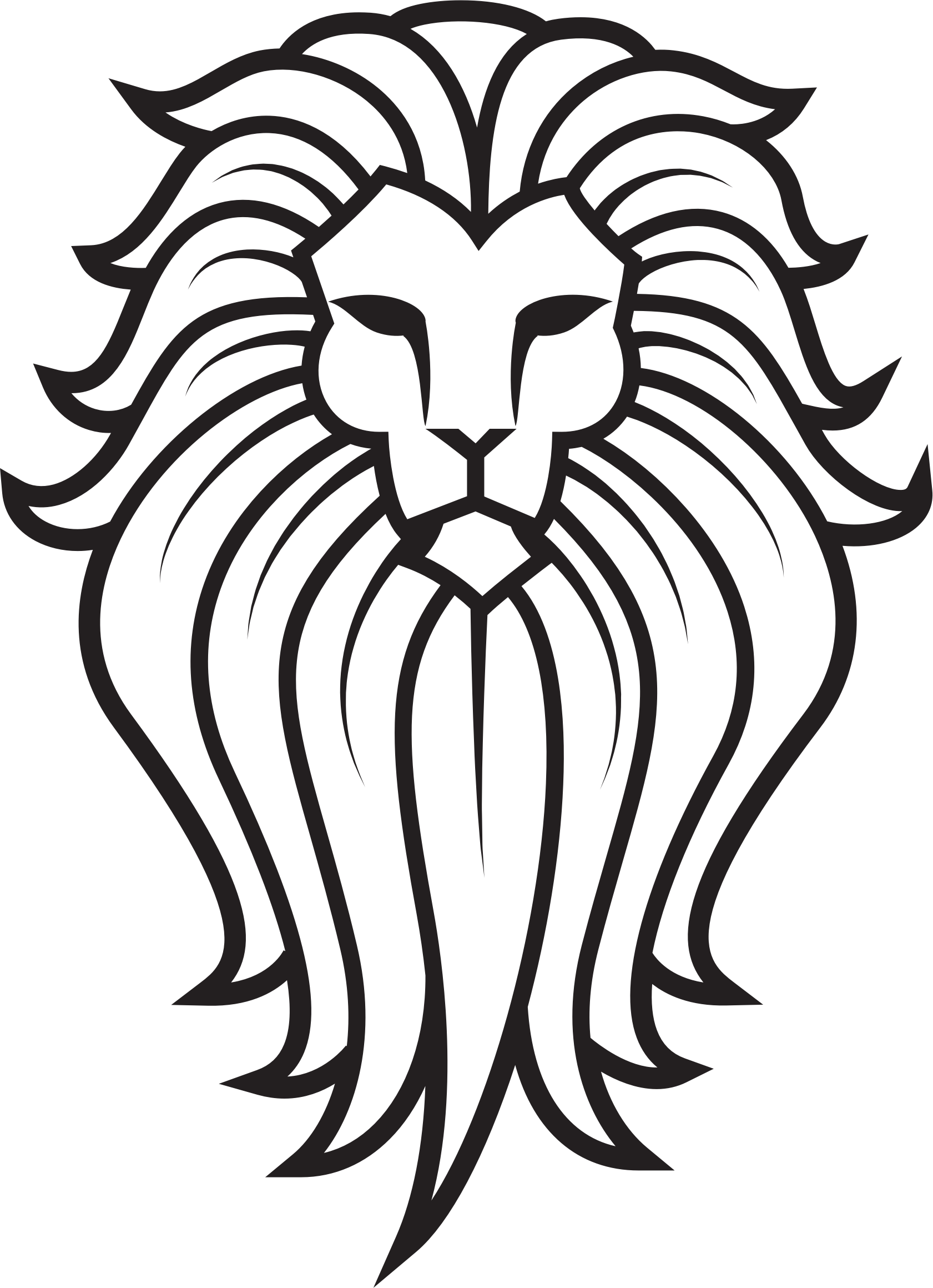 Drawing tattoo at getdrawings. Lion clipart easy