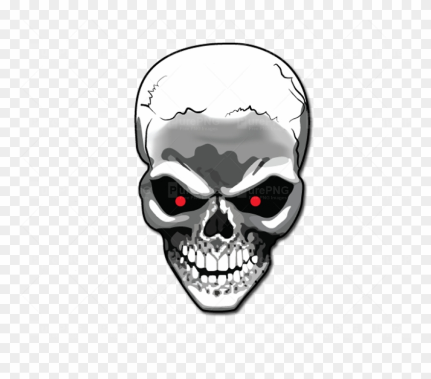 Terminator black and white. Clipart skull logo