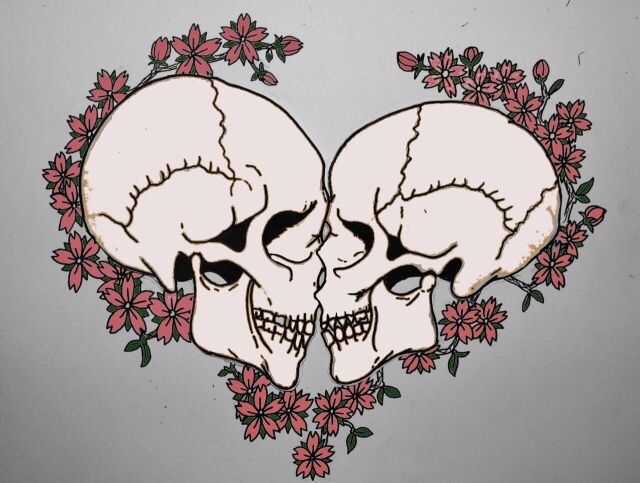 clipart skull love