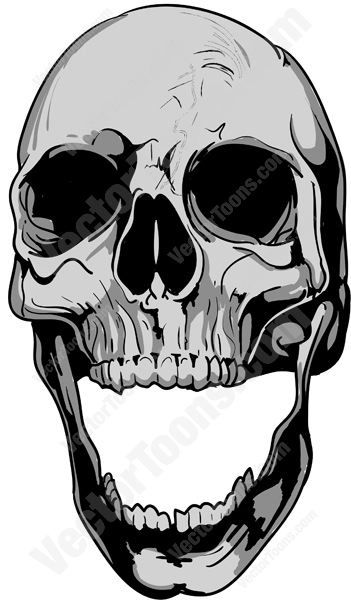 Clipart skull open mouth. The human is a