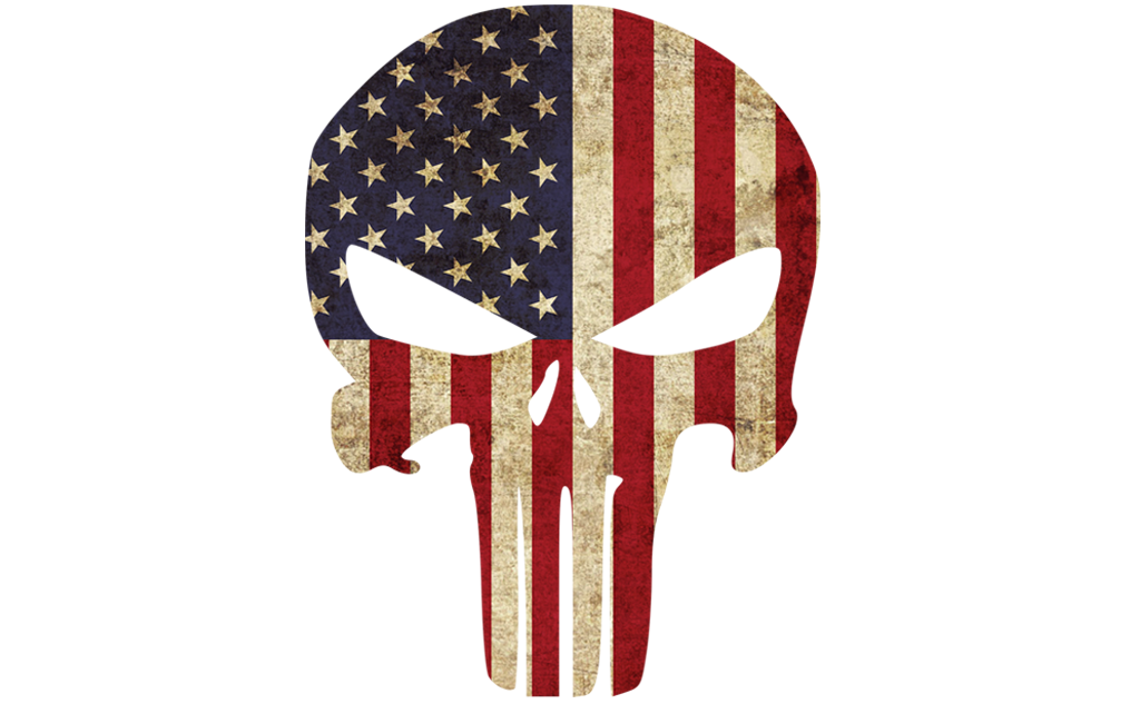 clipart skull patriotic