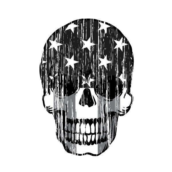 clipart skull patriotic