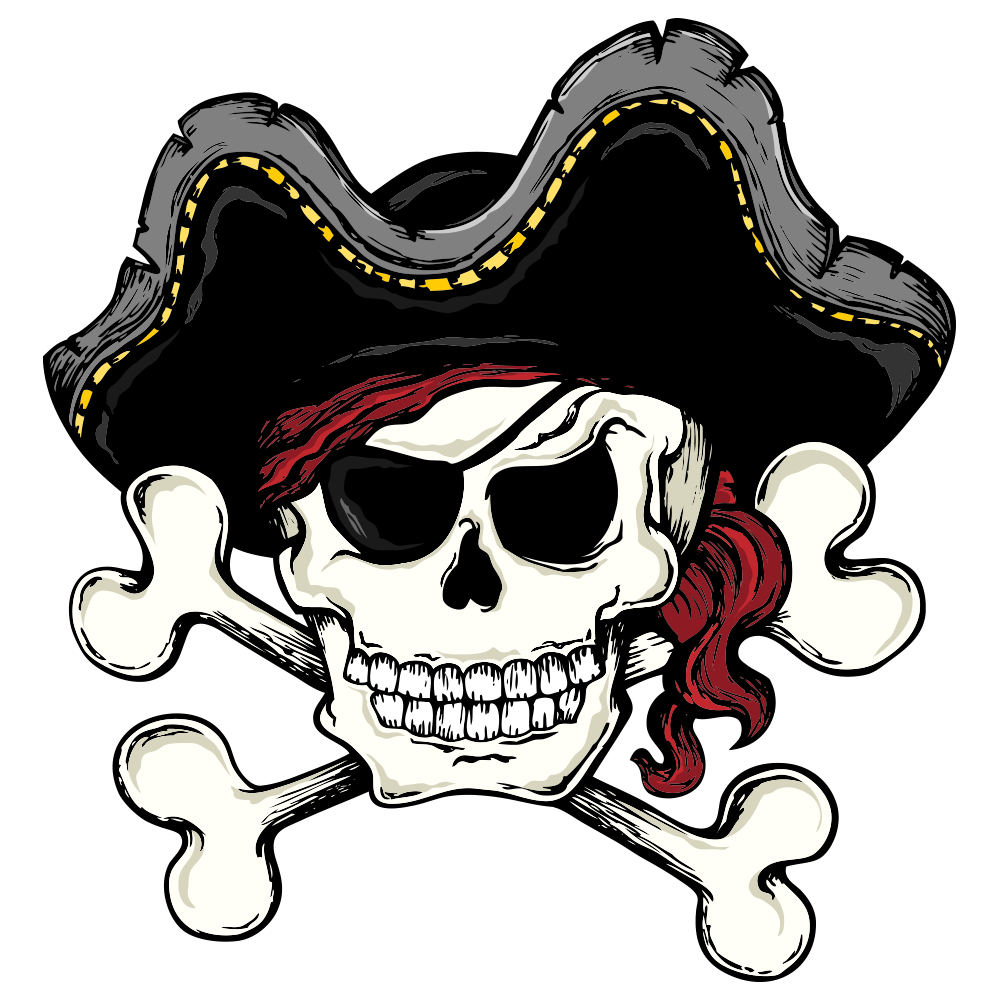 pirate clipart bone