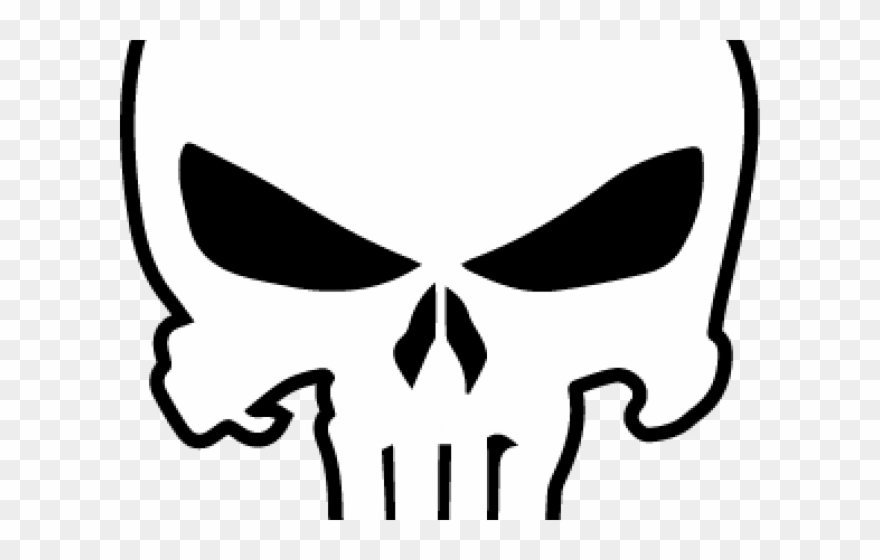 White punisher transparent . Clipart skull police