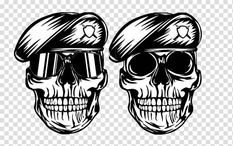 clipart skull police