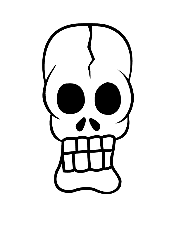 clipart skull printable
