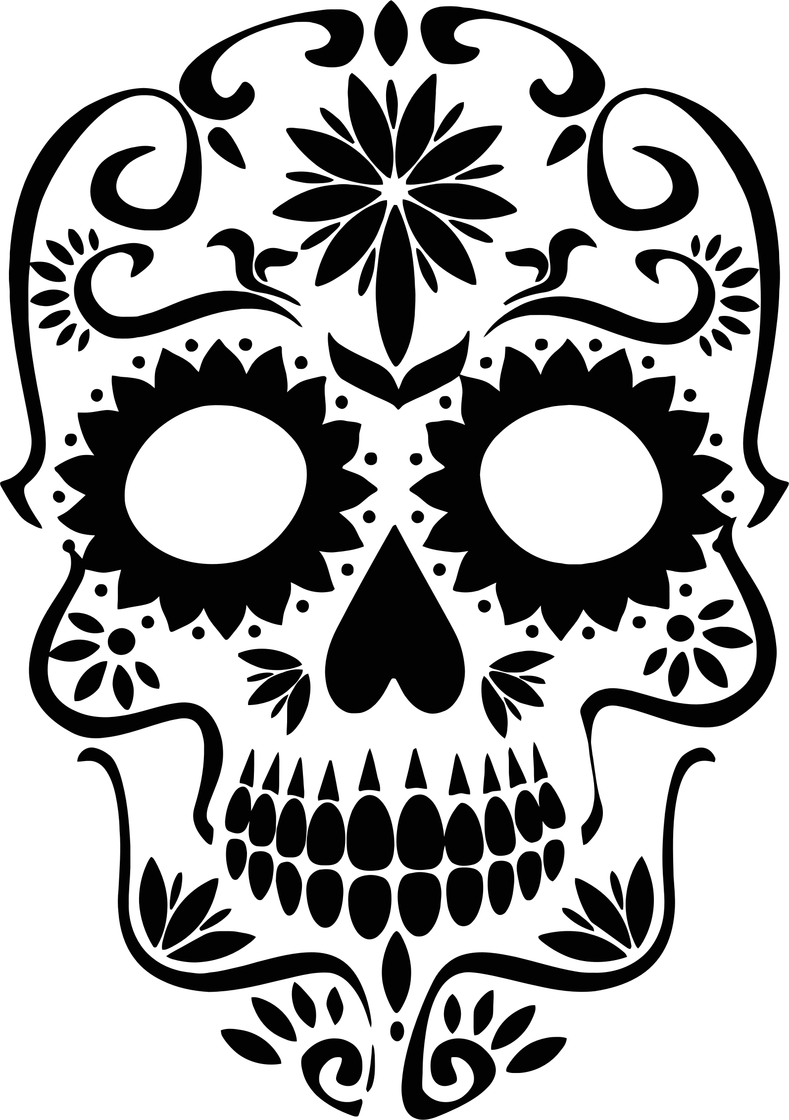 clipart skull silhouette