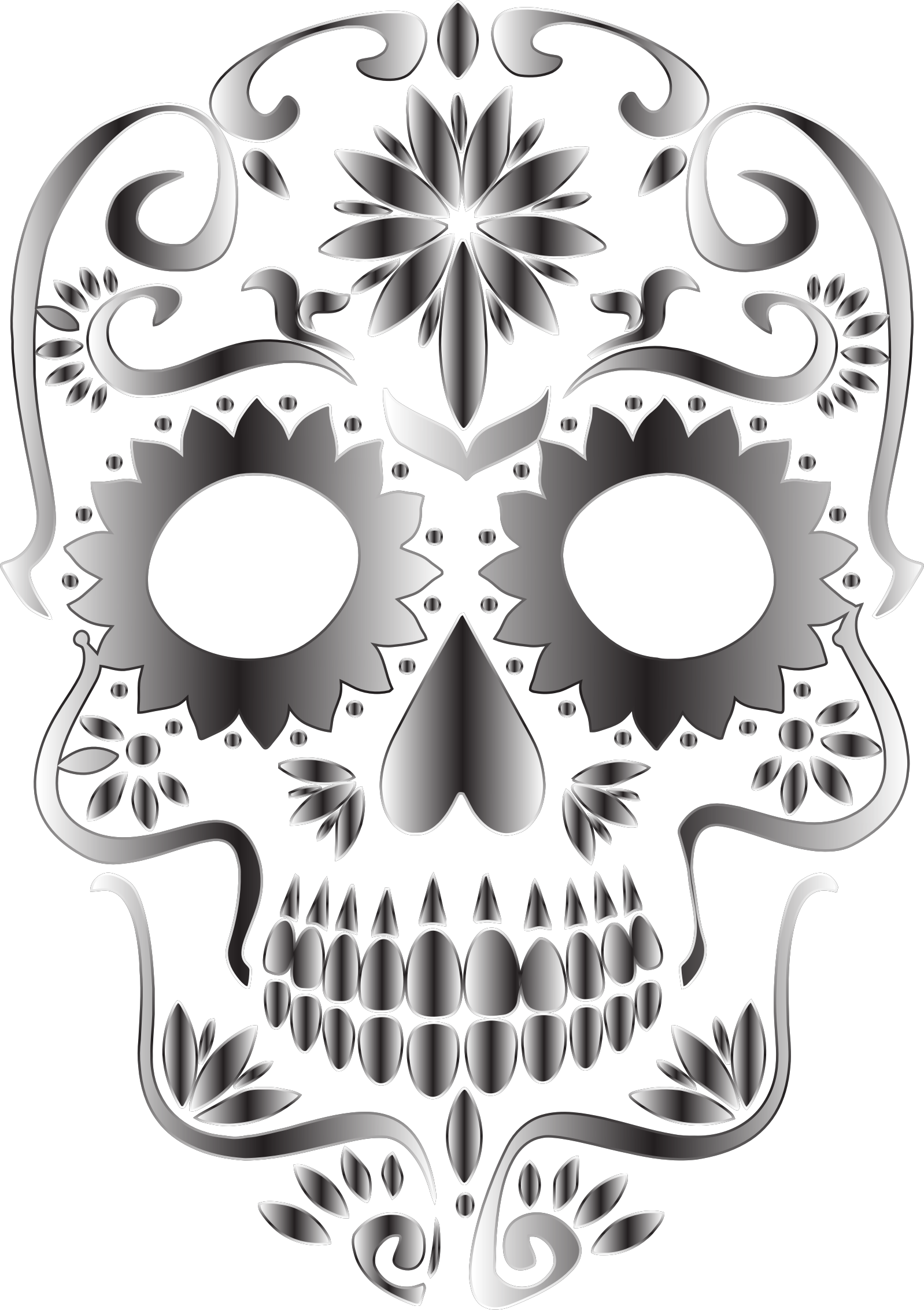clipart skull silhouette