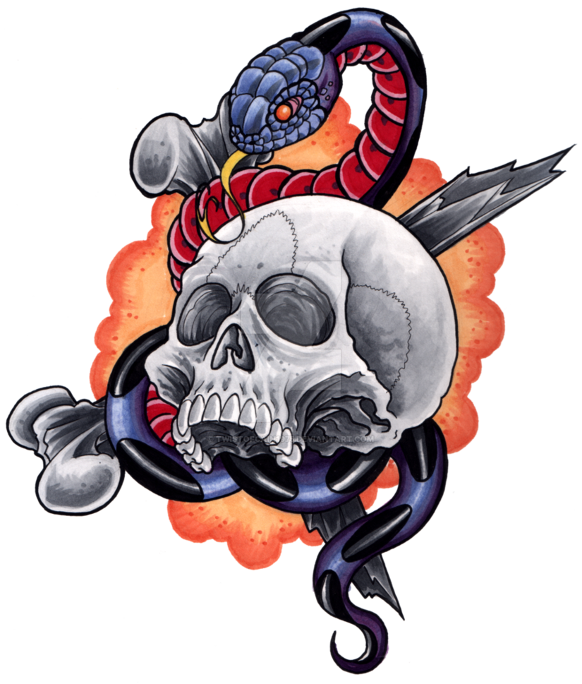 Clipart snake skull. And by twistofcain on