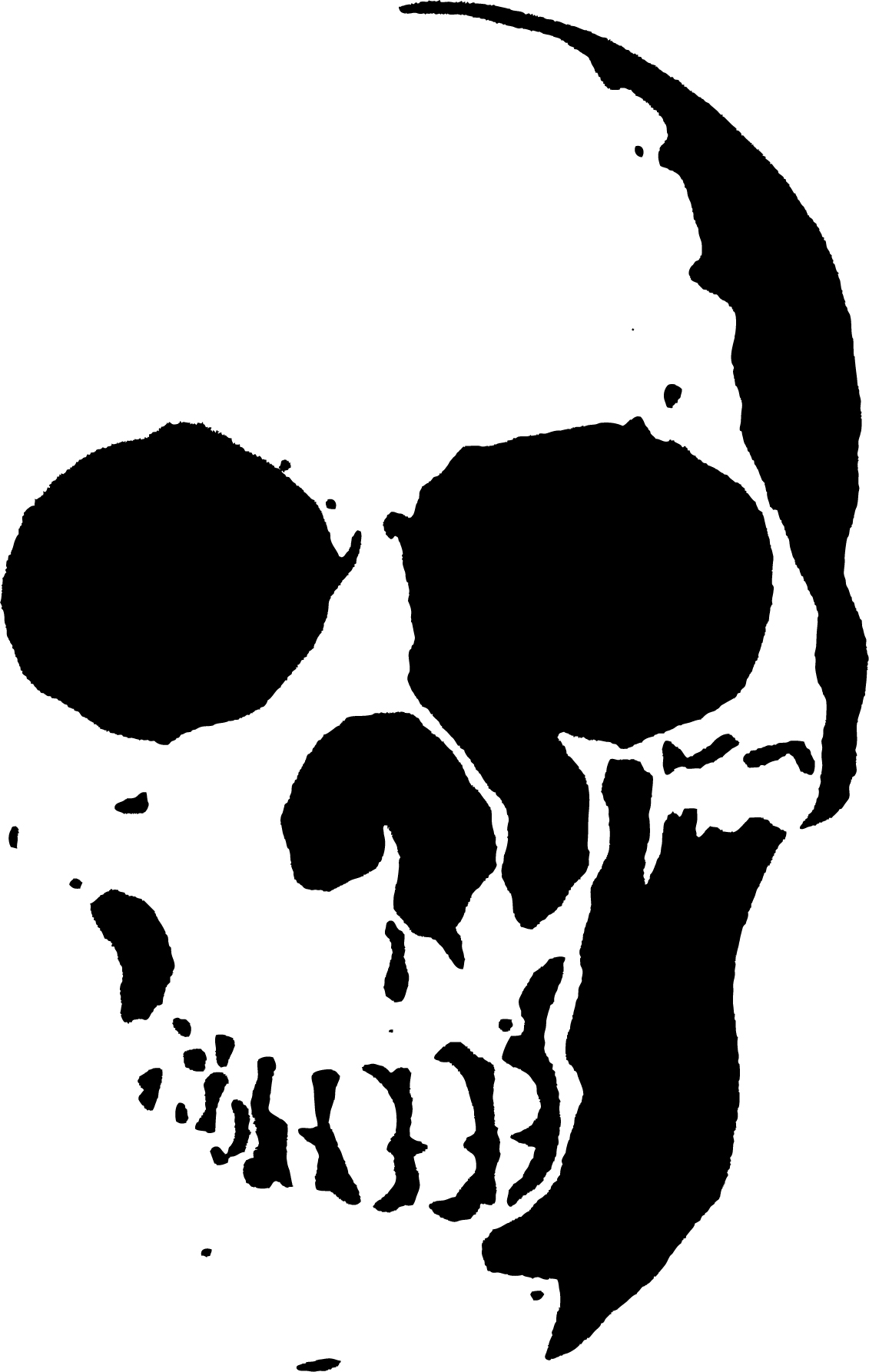 clipart skull stencil