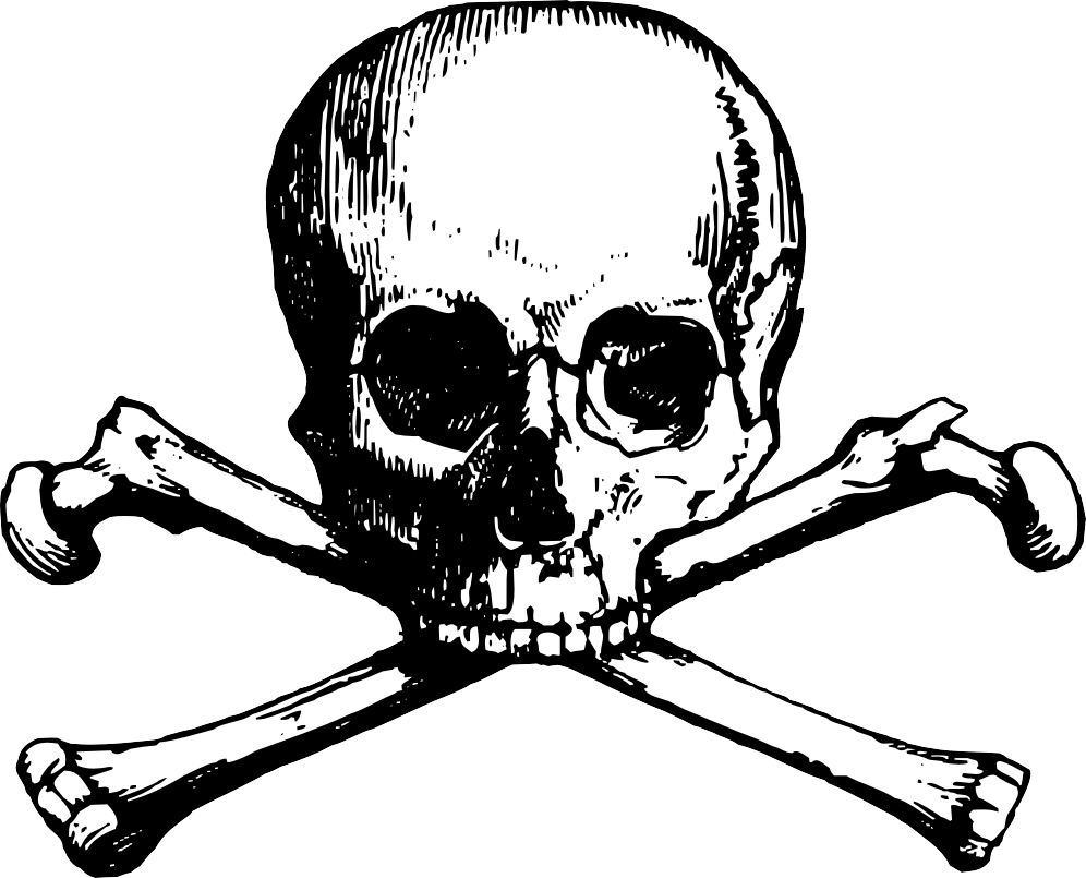 danger clipart dead skull
