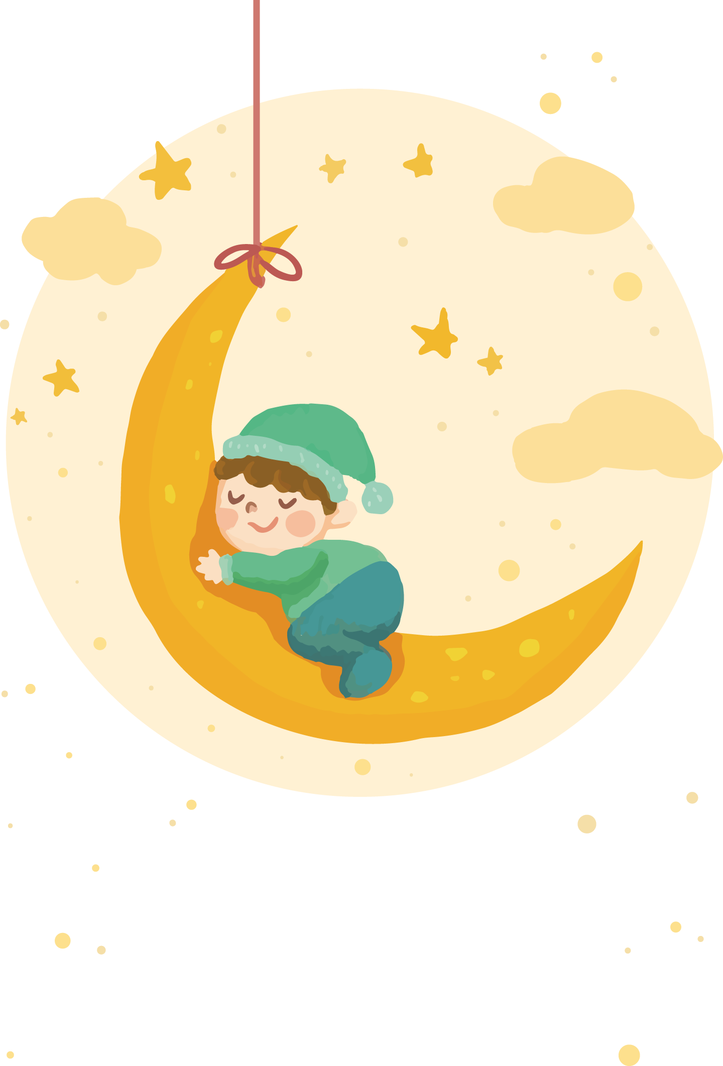 Infant moon sleep transprent. Clipart sleeping cartoon child