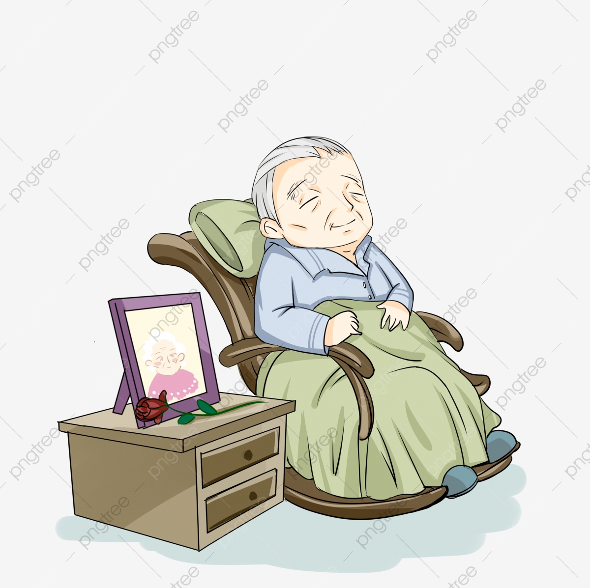 grandma clipart sleeping